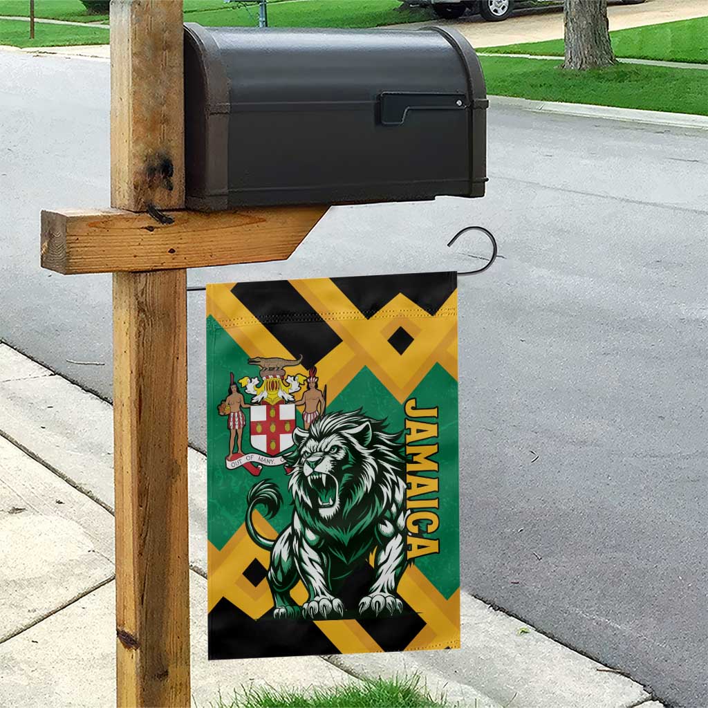 Jamaica Lion Garden Flag Coat Of Arms - Sporty Style