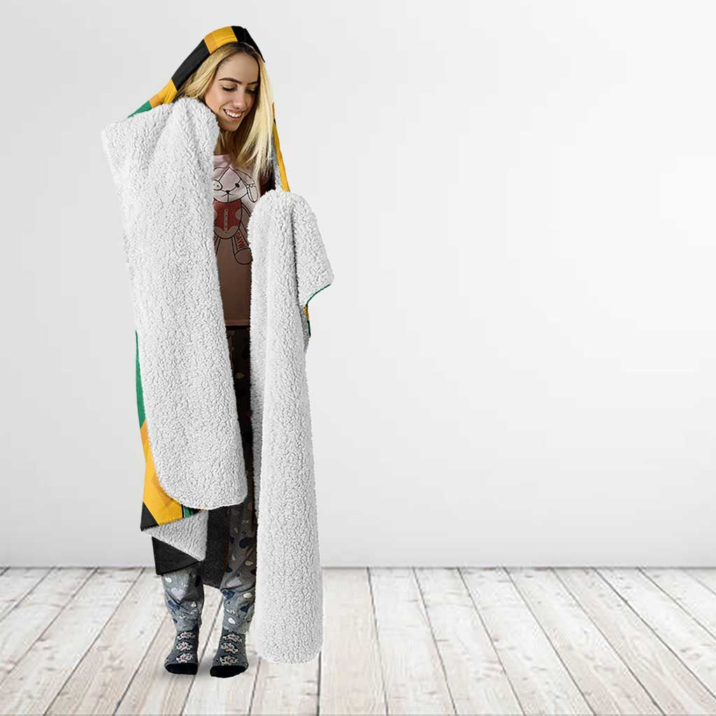 Jamaica Lion Hooded Blanket Coat Of Arms - Sporty Style