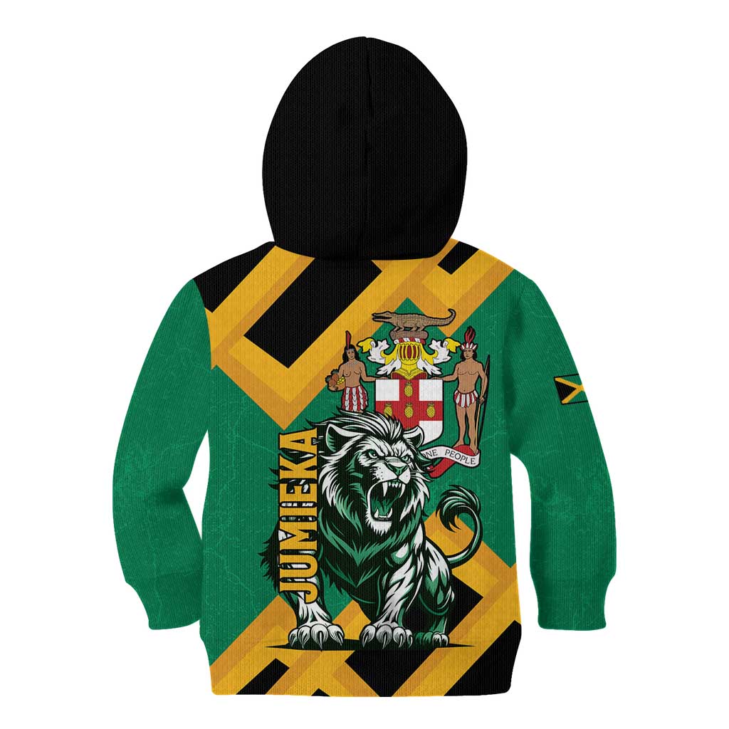 Jamaica Lion Kid Hoodie Coat Of Arms - Sporty Style