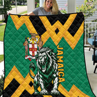 Jamaica Lion Quilt Coat Of Arms - Sporty Style