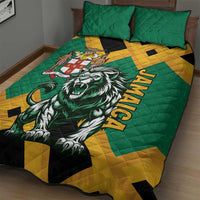 Jamaica Lion Quilt Bed Set Coat Of Arms - Sporty Style