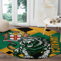 Jamaica Lion Round Carpet Coat Of Arms - Sporty Style