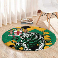 Jamaica Lion Round Carpet Coat Of Arms - Sporty Style