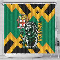 Jamaica Lion Shower Curtain Coat Of Arms - Sporty Style