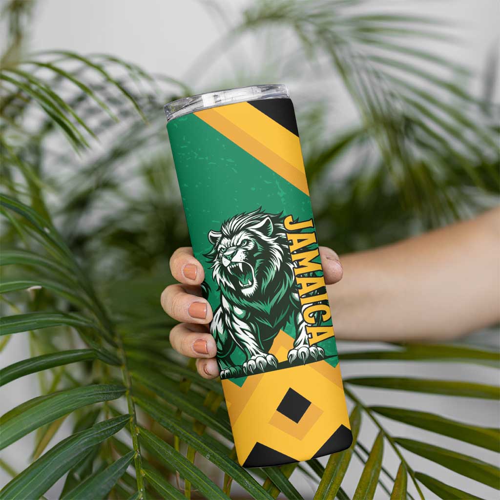 Jamaica Lion Skinny Tumbler Coat Of Arms - Sporty Style