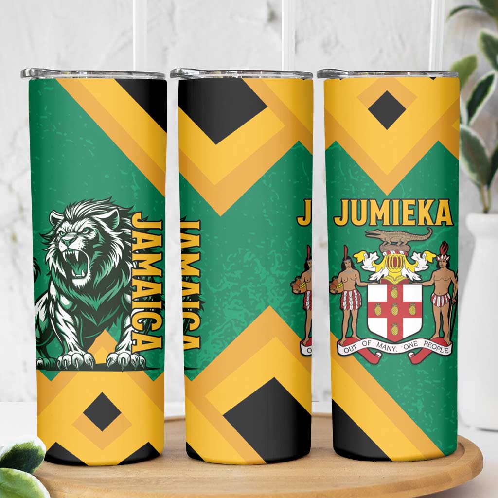 Jamaica Lion Skinny Tumbler Coat Of Arms - Sporty Style