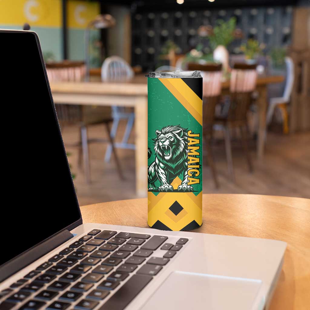 Jamaica Lion Skinny Tumbler Coat Of Arms - Sporty Style