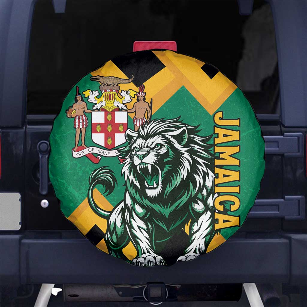 Jamaica Lion Spare Tire Cover Coat Of Arms - Sporty Style
