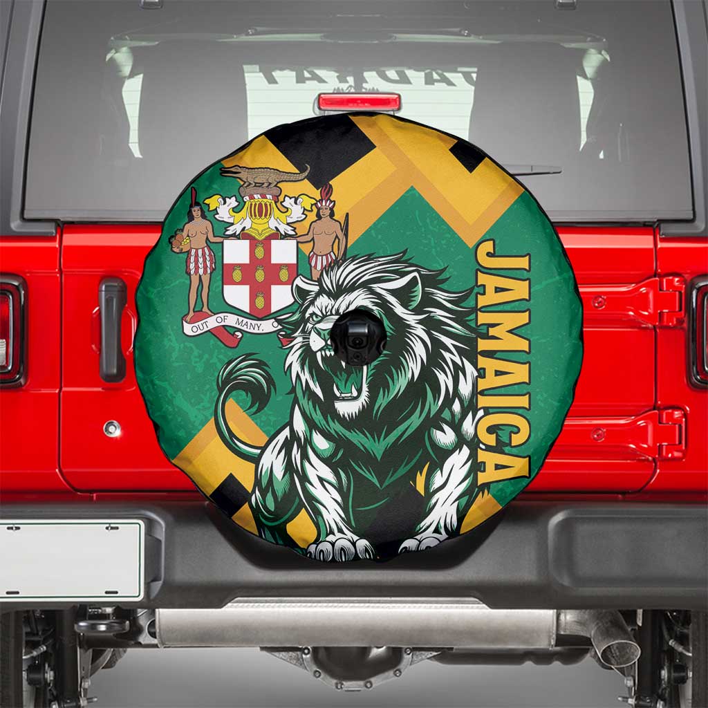Jamaica Lion Spare Tire Cover Coat Of Arms - Sporty Style