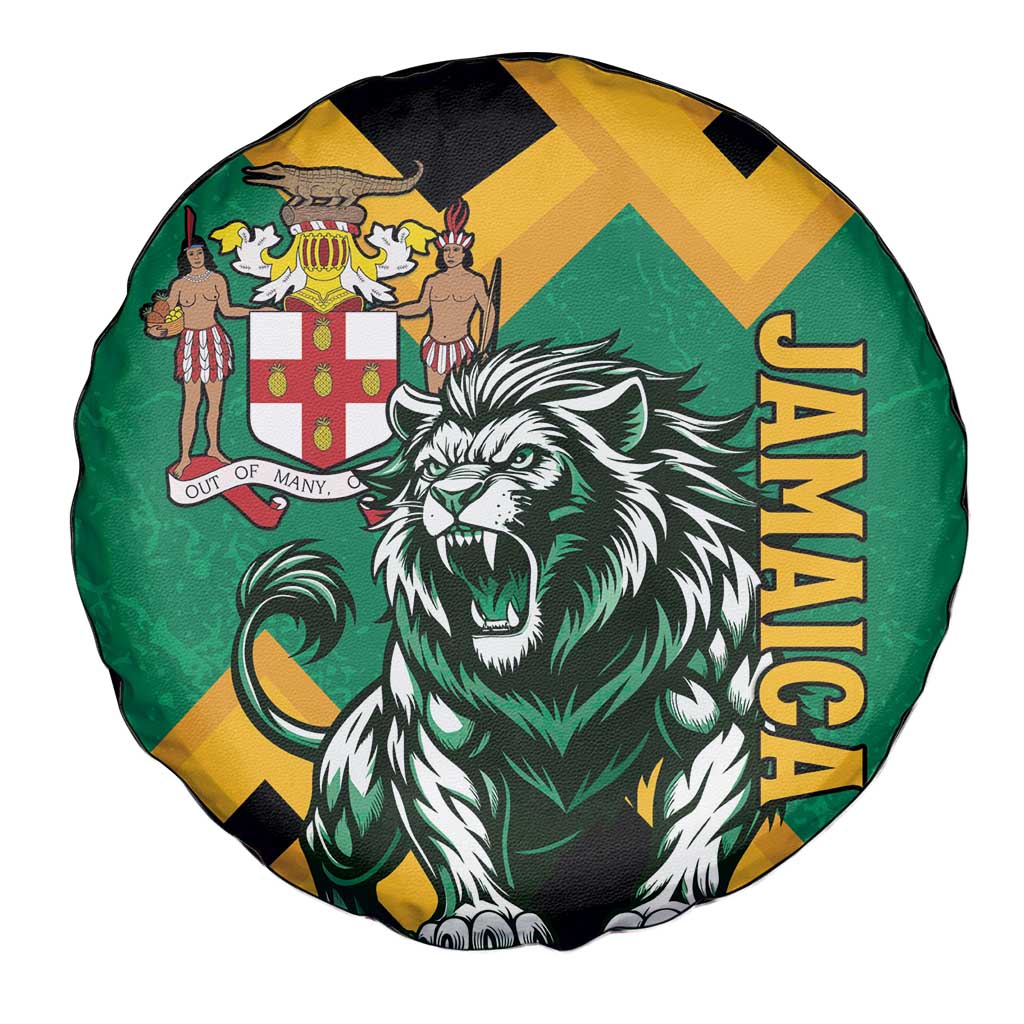 Jamaica Lion Spare Tire Cover Coat Of Arms - Sporty Style