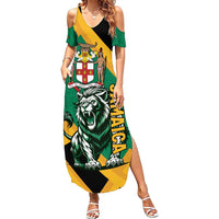 Jamaica Lion Summer Maxi Dress Coat Of Arms - Sporty Style