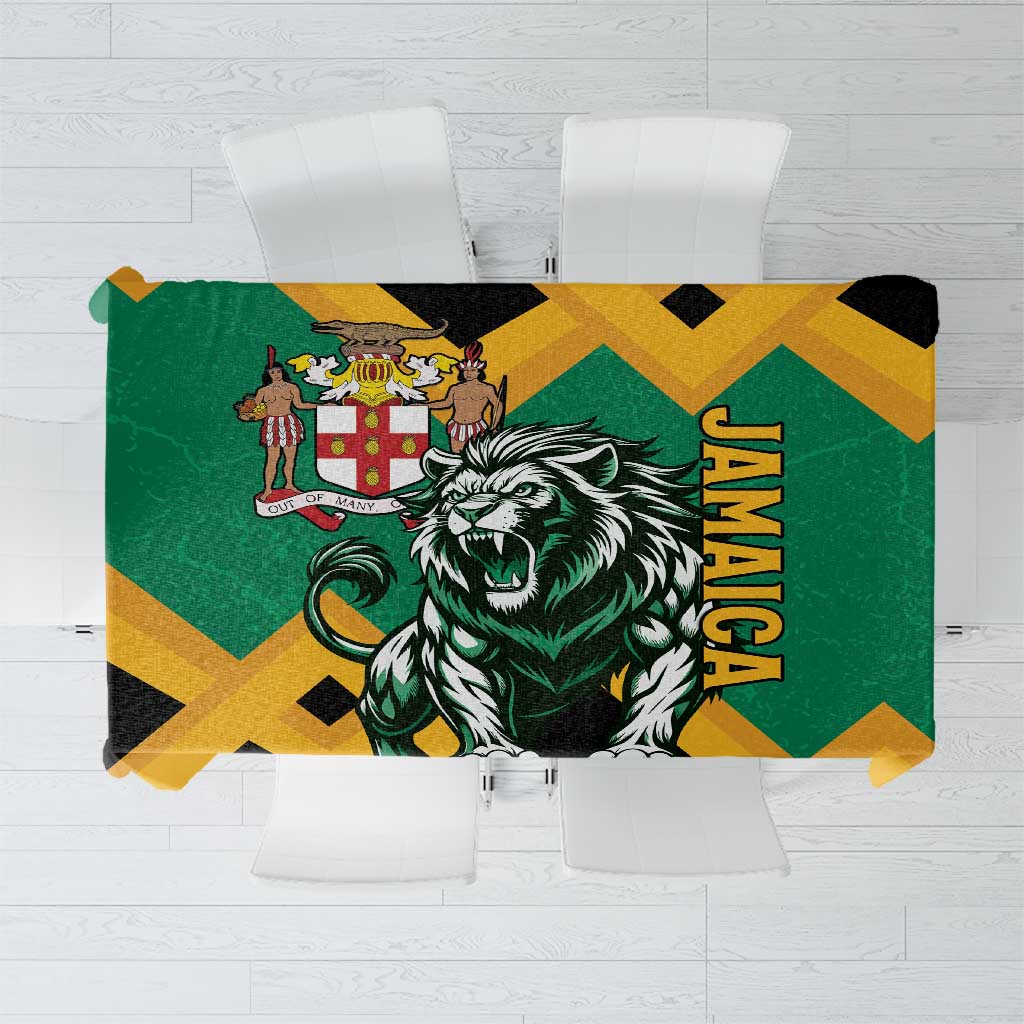 Jamaica Lion Tablecloth Coat Of Arms - Sporty Style