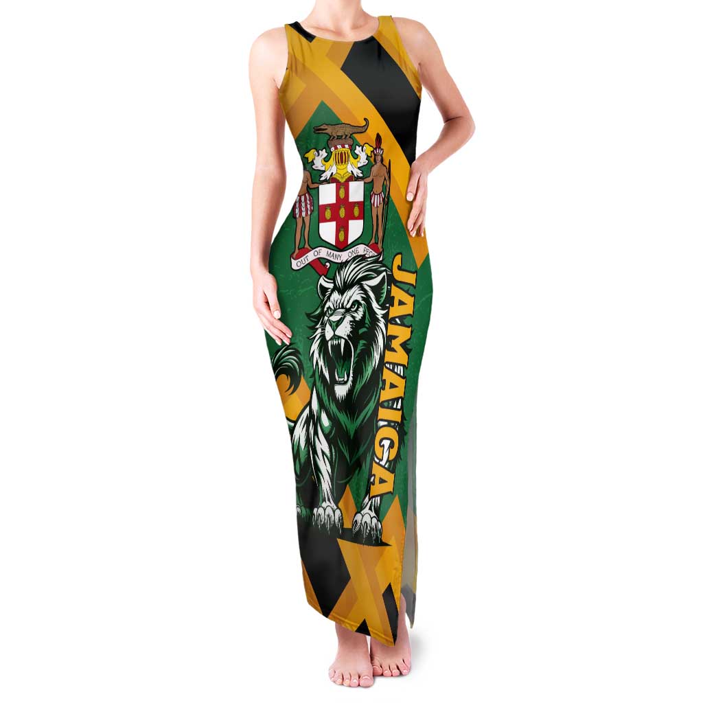 Jamaica Lion Tank Maxi Dress Coat Of Arms - Sporty Style