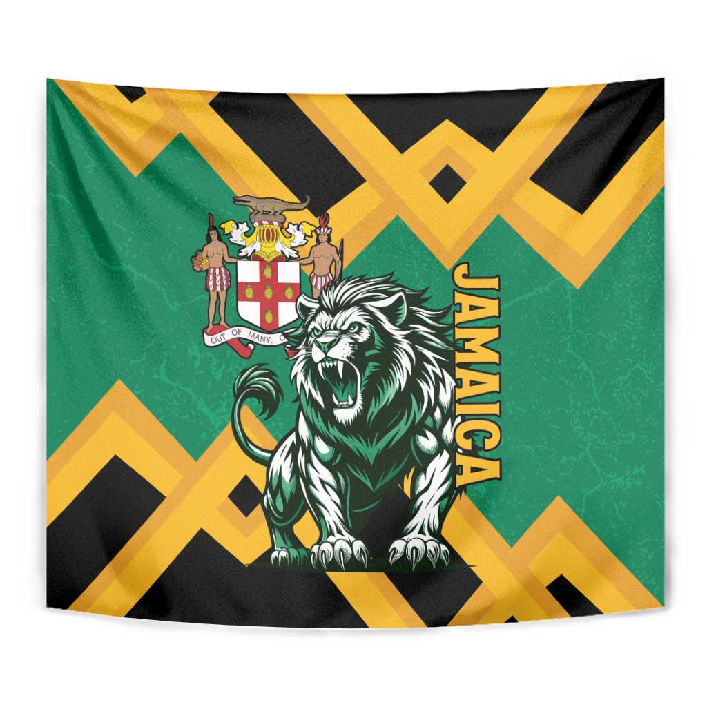 Jamaica Lion Tapestry Coat Of Arms - Sporty Style