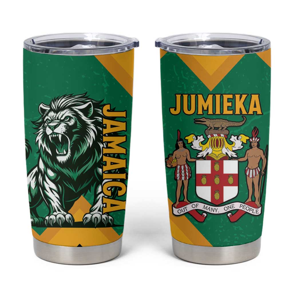 Jamaica Lion Tumbler Cup Coat Of Arms - Sporty Style