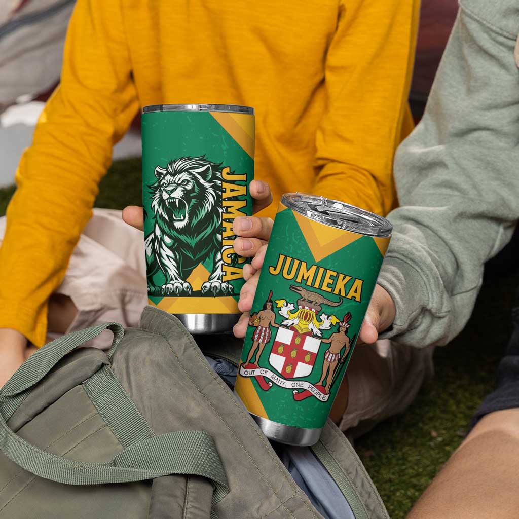 Jamaica Lion Tumbler Cup Coat Of Arms - Sporty Style
