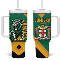 Jamaica Lion Tumbler With Handle Coat Of Arms - Sporty Style