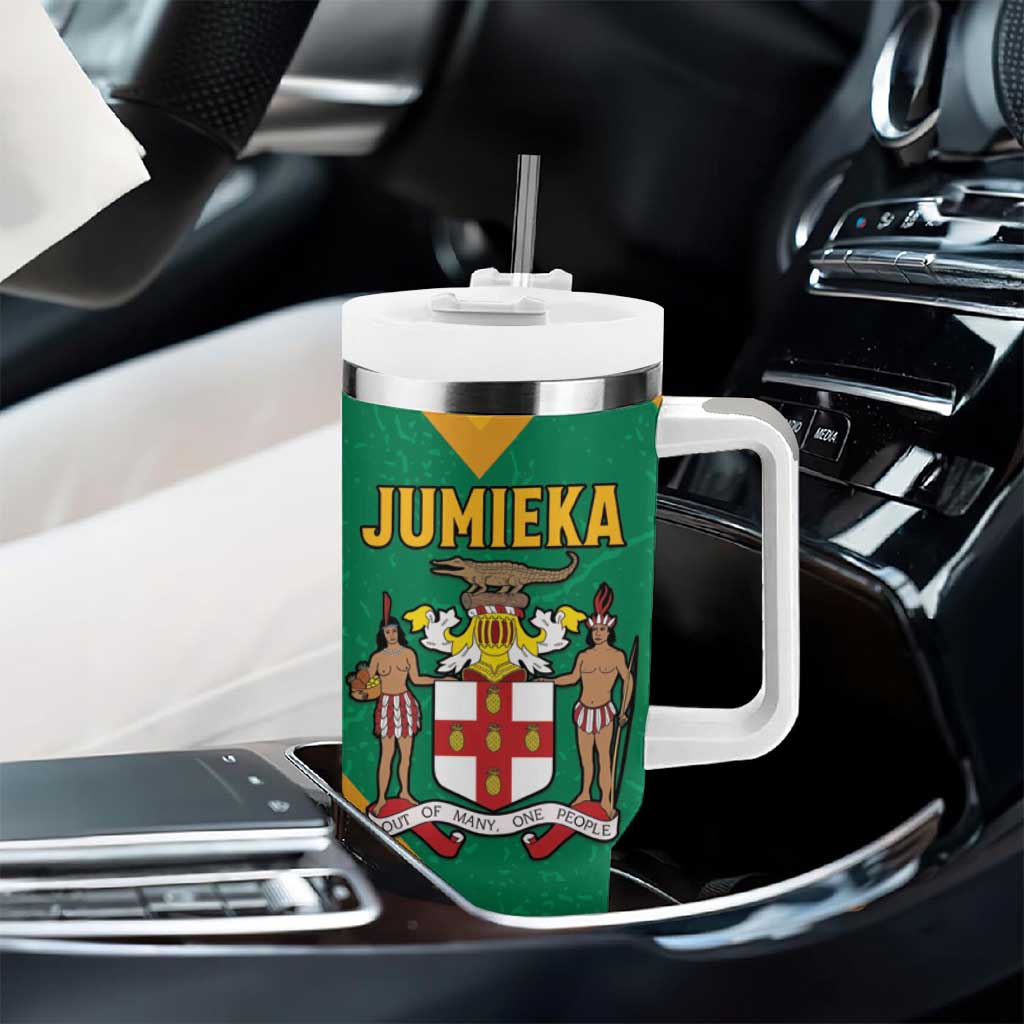 Jamaica Lion Tumbler With Handle Coat Of Arms - Sporty Style