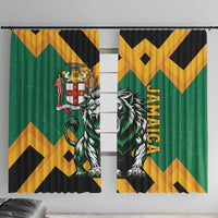 Jamaica Lion Window Curtain Coat Of Arms - Sporty Style