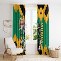 Jamaica Lion Window Curtain Coat Of Arms - Sporty Style