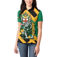 Jamaica Lion Women Polo Shirt Coat Of Arms - Sporty Style