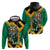 Jamaica Lion Zip Hoodie Coat Of Arms - Sporty Style