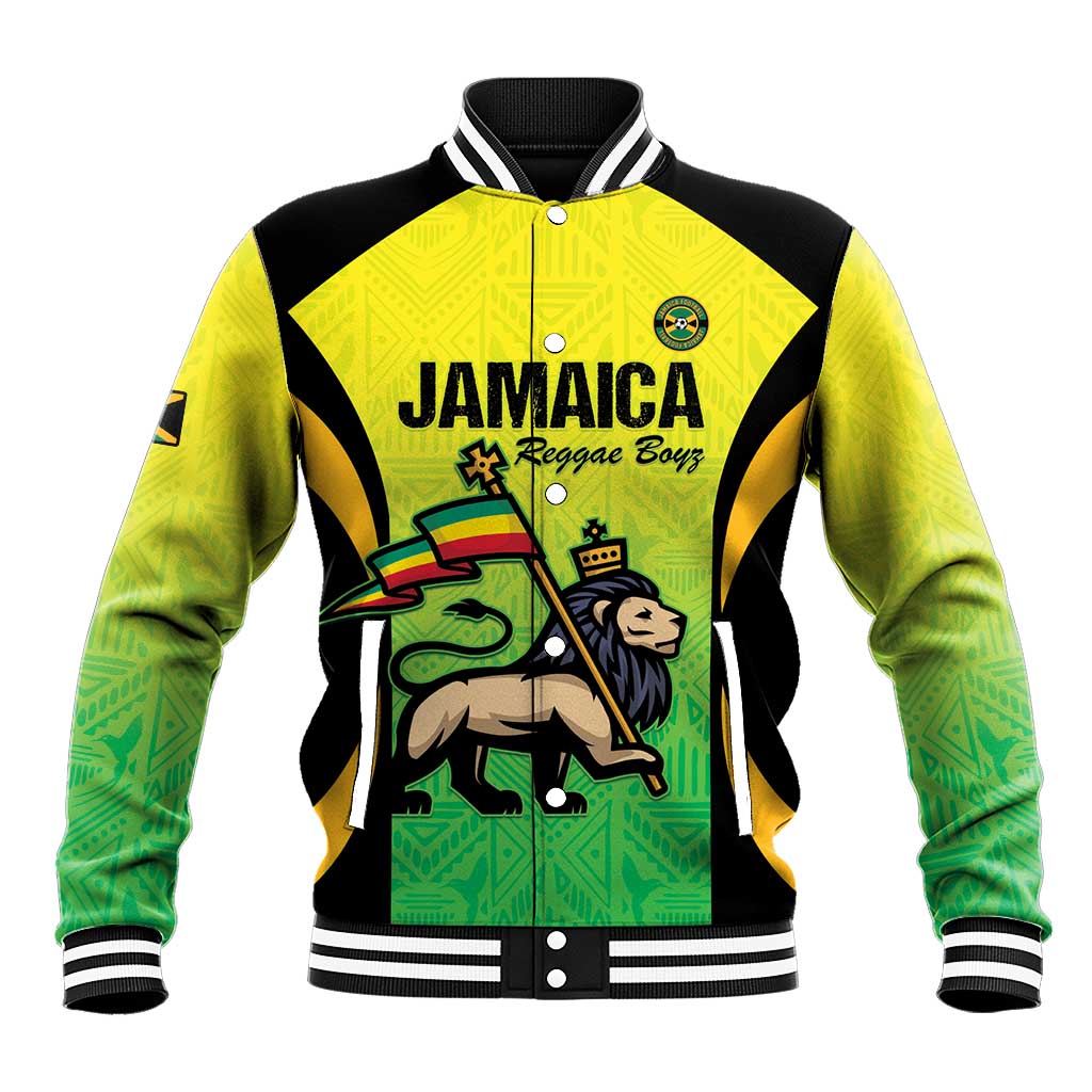 Custom Jamaica Football Baseball Jacket Go Reggae Boyz