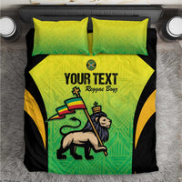 Custom Jamaica Football Bedding Set Go Reggae Boyz