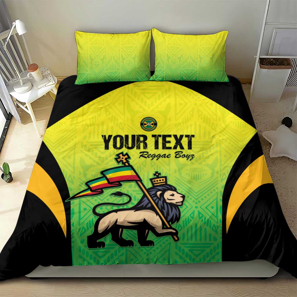 Custom Jamaica Football Bedding Set Go Reggae Boyz