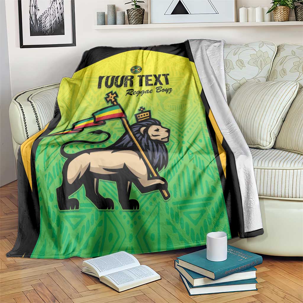 Custom Jamaica Football Blanket Go Reggae Boyz