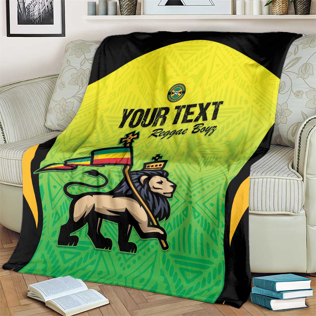 Custom Jamaica Football Blanket Go Reggae Boyz