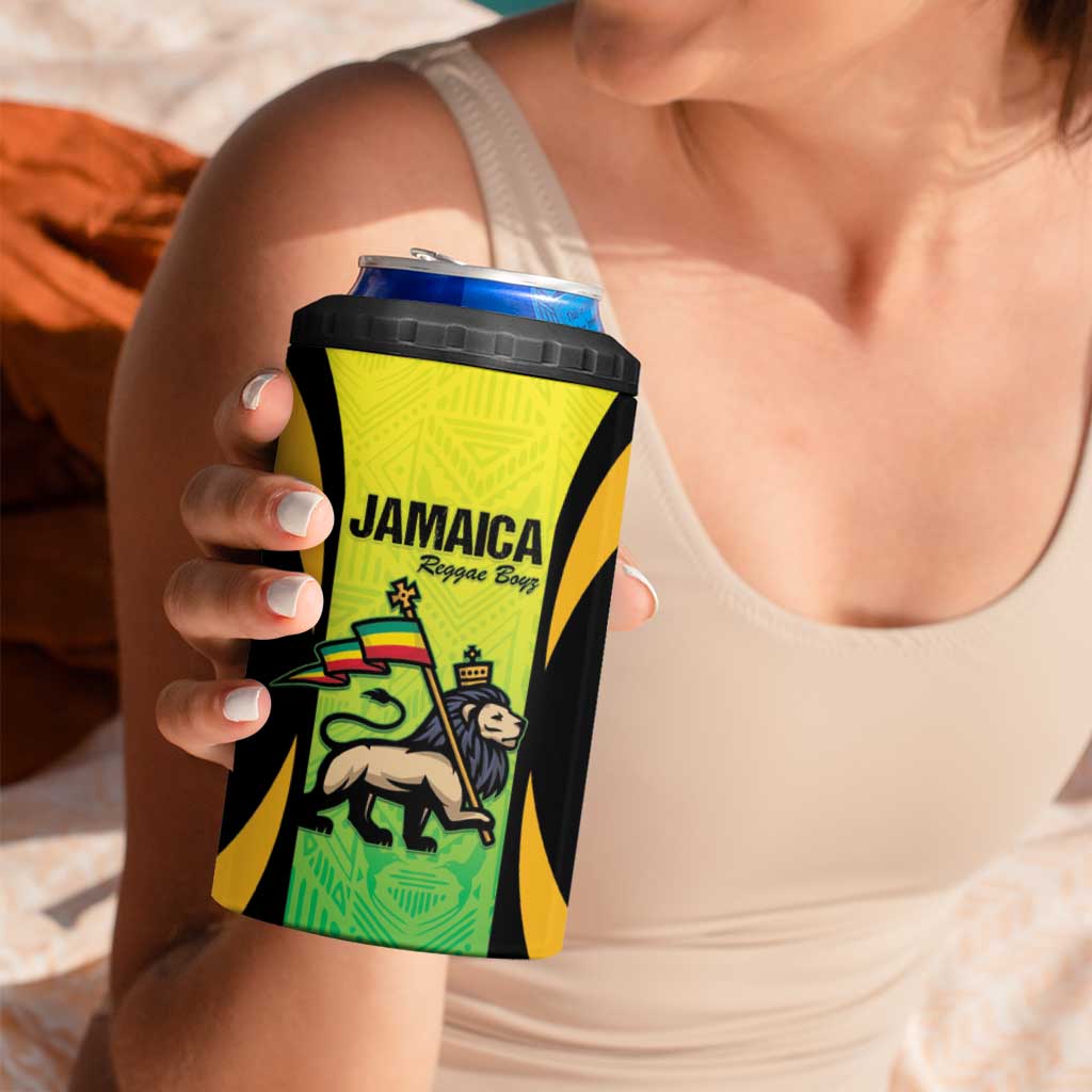 Custom Jamaica Football 4 in 1 Can Cooler Tumbler Go Reggae Boyz