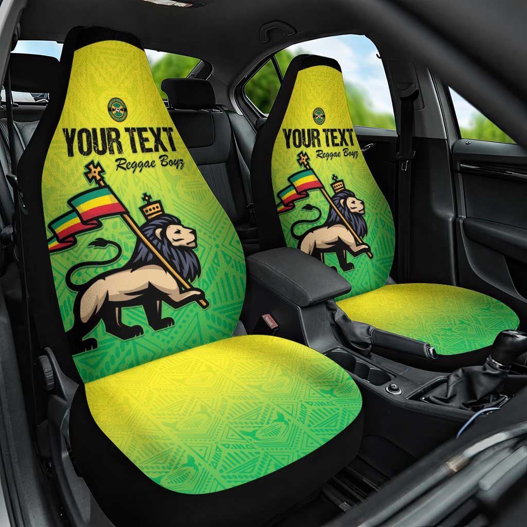 Custom Jamaica Football Car Seat Cover Go Reggae Boyz