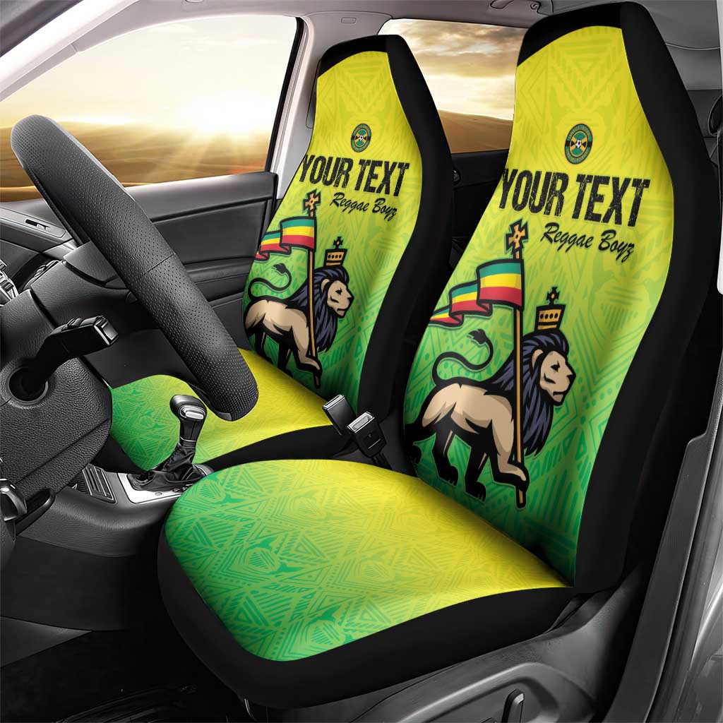 Custom Jamaica Football Car Seat Cover Go Reggae Boyz