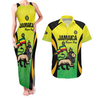 Custom Jamaica Football Couples Matching Tank Maxi Dress and Hawaiian Shirt Go Reggae Boyz
