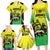 Custom Jamaica Football Family Matching Long Sleeve Bodycon Dress and Hawaiian Shirt Go Reggae Boyz