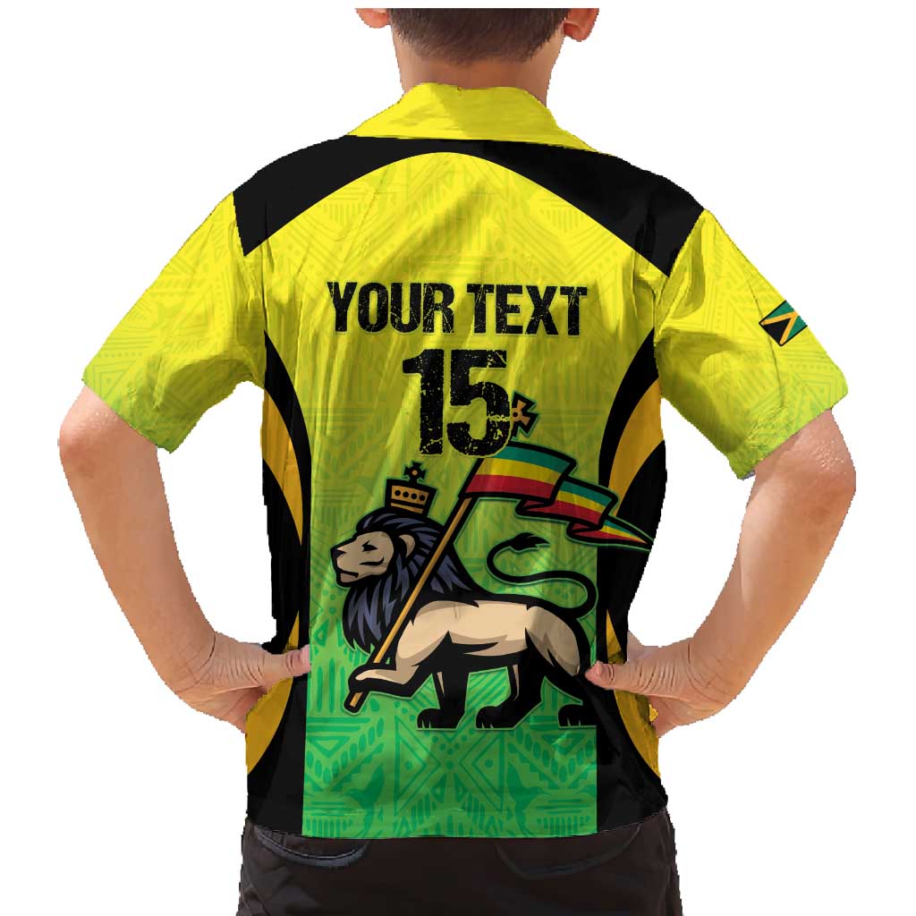 Custom Jamaica Football Family Matching Mermaid Dress and Hawaiian Shirt Go Reggae Boyz