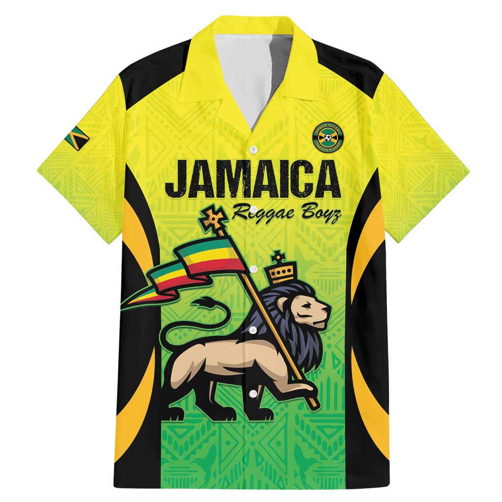Custom Jamaica Football Family Matching Mermaid Dress and Hawaiian Shirt Go Reggae Boyz