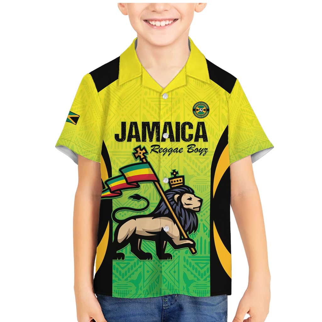 Custom Jamaica Football Family Matching Mermaid Dress and Hawaiian Shirt Go Reggae Boyz