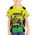 Custom Jamaica Football Family Matching Off The Shoulder Long Sleeve Dress and Hawaiian Shirt Go Reggae Boyz