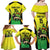 Custom Jamaica Football Family Matching Off Shoulder Maxi Dress and Hawaiian Shirt Go Reggae Boyz