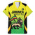 Custom Jamaica Football Family Matching Off Shoulder Maxi Dress and Hawaiian Shirt Go Reggae Boyz