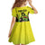Custom Jamaica Football Family Matching Off Shoulder Short Dress and Hawaiian Shirt Go Reggae Boyz