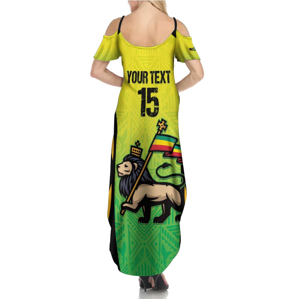 Custom Jamaica Football Family Matching Summer Maxi Dress and Hawaiian Shirt Go Reggae Boyz
