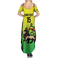 Custom Jamaica Football Family Matching Summer Maxi Dress and Hawaiian Shirt Go Reggae Boyz