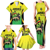 Custom Jamaica Football Family Matching Tank Maxi Dress and Hawaiian Shirt Go Reggae Boyz