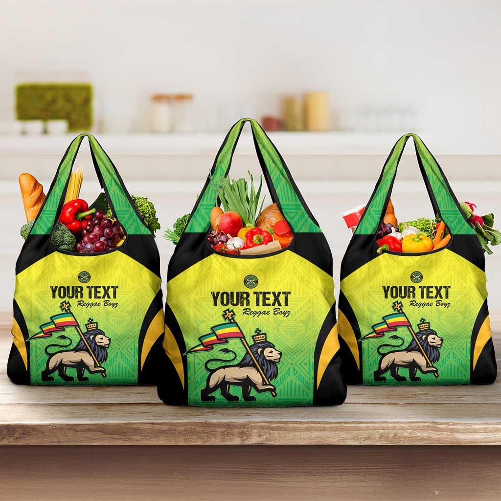 Custom Jamaica Football Grocery Bag Go Reggae Boyz