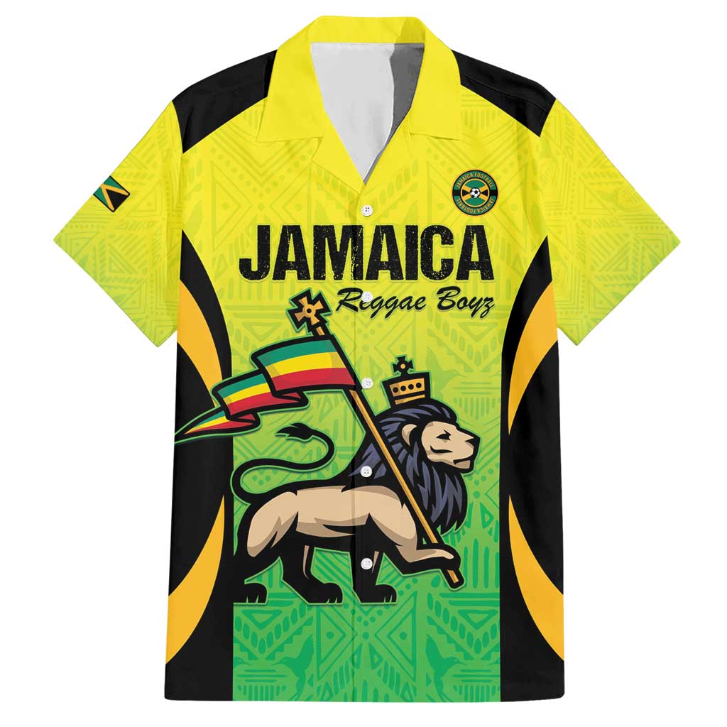 Custom Jamaica Football Hawaiian Shirt Go Reggae Boyz