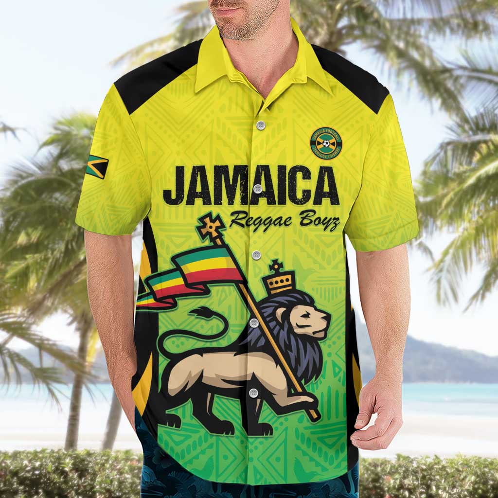Custom Jamaica Football Hawaiian Shirt Go Reggae Boyz