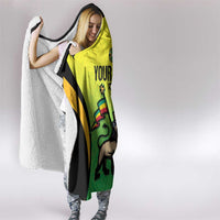 Custom Jamaica Football Hooded Blanket Go Reggae Boyz
